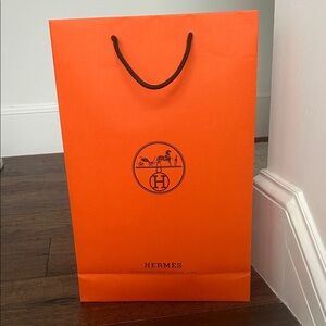 Hermès Orange Shopping Bag